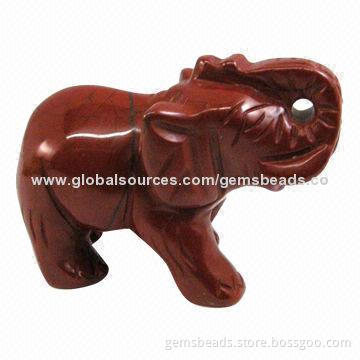 Gemstone Elephant Carving, Sized 50mm, OEM, ODM Orders Acceptable